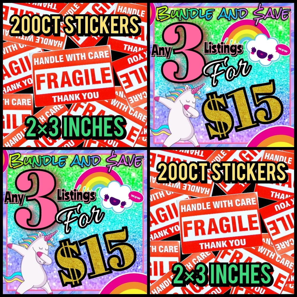 Fragile stickers